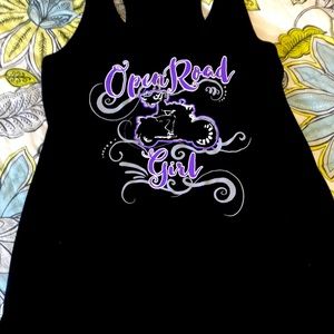 Ladies razor back biker tee